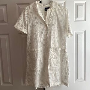 White eyelet dress
